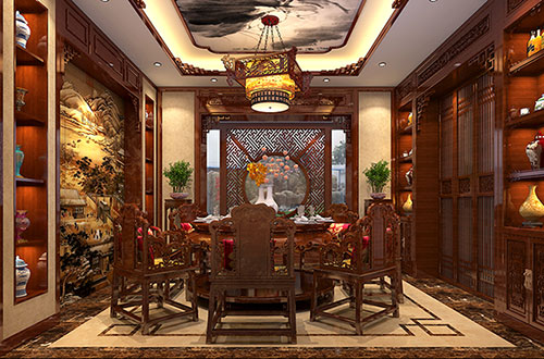 金华温馨雅致的古典中式家庭装修设计效果图