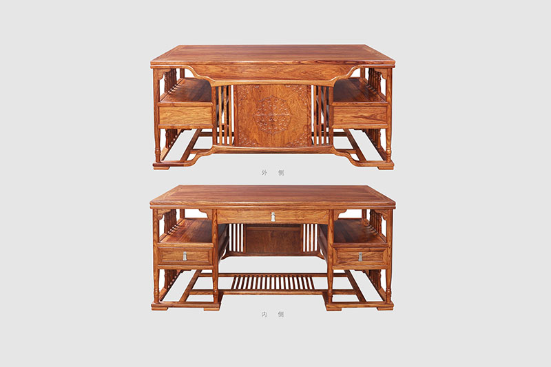 金华中式家居装饰书房桌椅组合家具效果图